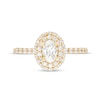 Thumbnail Image 3 of Vera Wang Love Collection 1 CT. T.W. Oval Diamond Double Frame Engagement Ring in 14K Gold