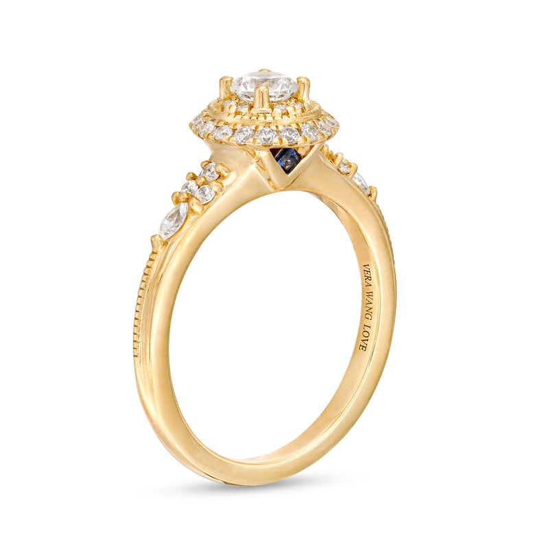 Main Image 2 of Vera Wang Love Collection 5/8 CT. T.W. Diamond Frame Vintage-Style Engagement Ring in 14K Gold