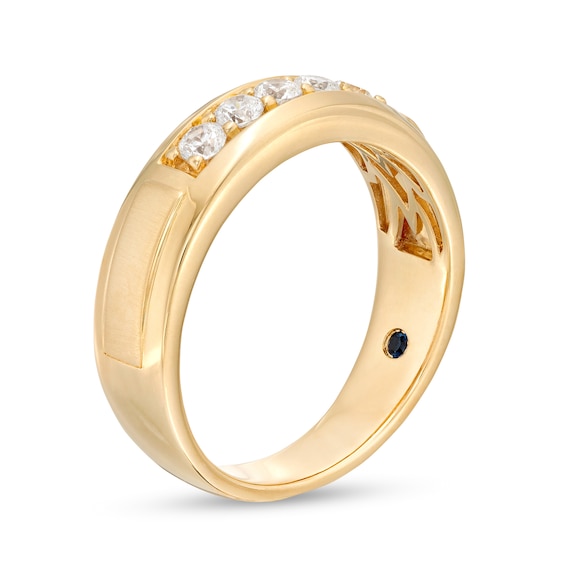 Vera Wang Men's 3/8 CT. T.w. Diamond Five Stone Wedding Band in 14K Gold
