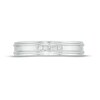 Thumbnail Image 4 of Vera Wang Men's 1/3 CT. T.W. Black and White Diamond Grooved Wedding Band in 14K White Gold