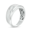 Thumbnail Image 3 of 1/2 CT. T.W. Quad Square-Cut Diamond Slant Groove Band in 10K White Gold