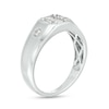 Thumbnail Image 3 of Men's 3/8 CT. T.W. Octagon-Shaped Multi-Diamond Band in 10K White Gold