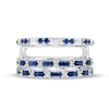 Thumbnail Image 3 of Vera Wang Love Collection Blue Sapphire and 1/3 CT. T.W. Diamond Triple Row Solitaire Enhancer in 14K White Gold