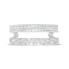 Thumbnail Image 3 of Vera Wang Love Collection 7/8 CT. T.W. Marquise and Round Diamond Solitaire Enhancer in 14K White Gold