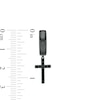 Thumbnail Image 2 of Vera Wang Men 3/8 CT. T.W. Black Diamond Cross Drop Earrings in Sterling Silver with Black Ruthenium