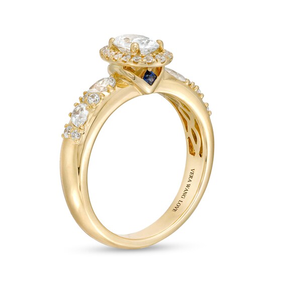 Vera Wang Love Collection 1 CT. T.w. Oval Diamond Frame Engagement Ring in 14K Gold