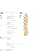 Thumbnail Image 3 of 1/4 CT. T.W. Diamond Zig-Zag Hoop Earrings in 10K Gold