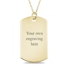 Thumbnail Image 1 of Engravable Your Pets Paw Print Dog Tag Pendant in 10K White, Yellow, or Rose Gold (1 Image and 4 Lines)