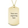 Thumbnail Image 1 of Engravable Your Pets Paw Print Dog Tag Pendant in 10K White, Yellow, or Rose Gold (1 Image and 4 Lines)