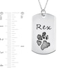 Thumbnail Image 2 of Engravable Your Pets Paw Print Dog Tag Pendant in 10K White, Yellow, or Rose Gold (1 Image and 4 Lines)