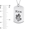 Thumbnail Image 2 of Engravable Your Pets Paw Print Dog Tag Pendant in 10K White, Yellow, or Rose Gold (1 Image and 4 Lines)