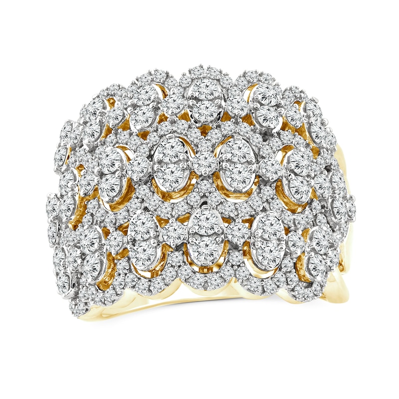 Main Image 1 of 2 CT. T.W. Diamond Multi-Row Anniversary Band in 14K Gold