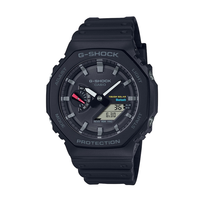 Main Image 1 of Men's Casio G-Shock Classic Solar Powered Black Resin Strap Watch with Black Dial (Model: GAB2100-1A)