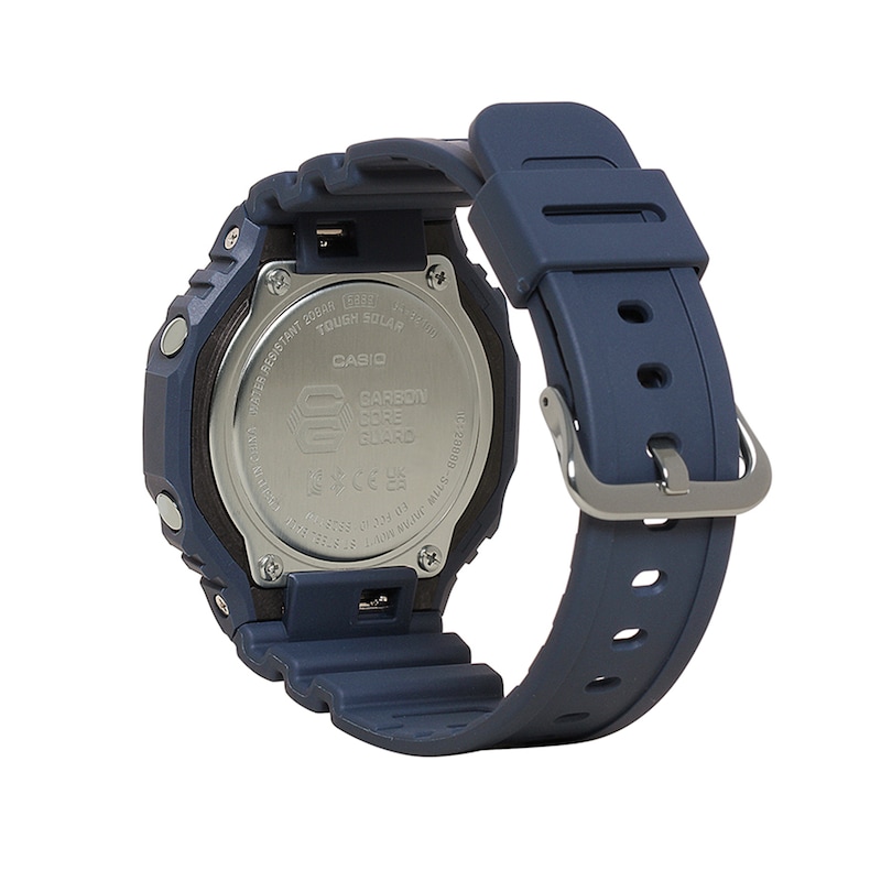 Main Image 3 of Men's Casio G-Shock Classic Solar Powered Dark Blue Resin Strap Watch with Black Dial (Model: GAB2100-2A)