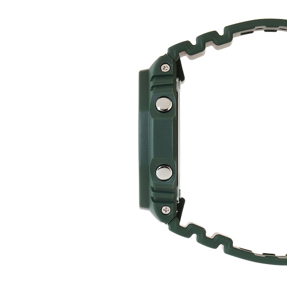 Men's Casio G-Shock Classic Solar Powered Green Resin Strap Watch with Black Dial (Model: Gab2100-3A)