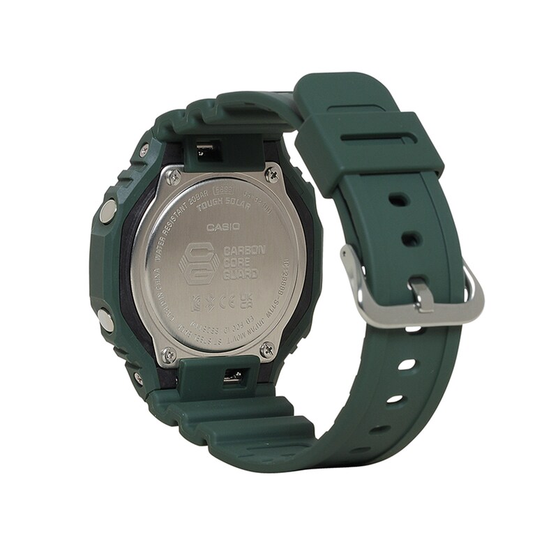 Main Image 3 of Men's Casio G-Shock Classic Solar Powered Green Resin Strap Watch with Black Dial (Model: GAB2100-3A)