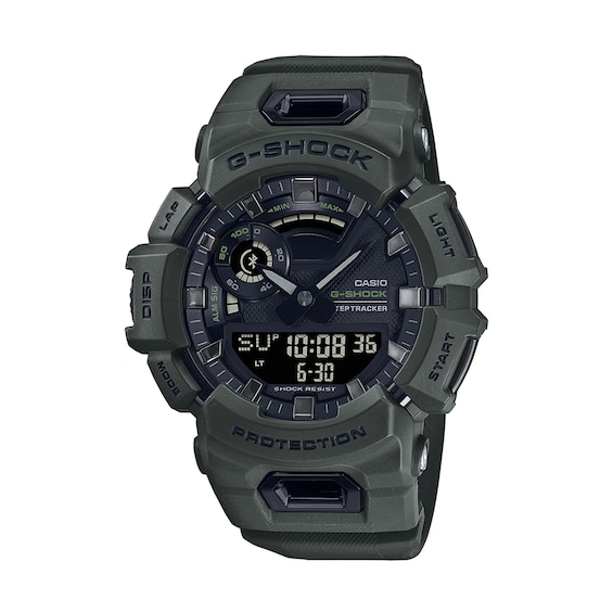 Men's Casio G-Shock Move Dark Green Resin Strap Watch with Black Dial (Model: Gba900Uu-3A)