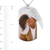 Thumbnail Image 3 of Men's Extra Large Engravable Photo Dog Tag Pendant with Wing Charm in Sterling Silver (1 Image and 4 Lines) - 22"