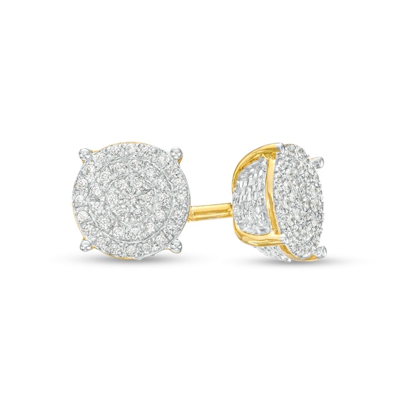 1/4 CT. T.w. Multi-Diamond Stud Earrings in 10K Gold