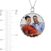 Thumbnail Image 4 of Medium Engravable Photo Diamond-Cut Edge Medallion Pendant in Sterling Silver (1 Image and 3 Lines)