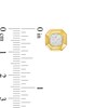 Thumbnail Image 3 of 1/3 CT. T.W. Multi-Diamond Octagonal Frame Stud Earrings in 10K Gold