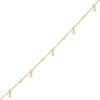 Thumbnail Image 1 of 1/6 CT. T.W. Diamond Dangle Station Anklet in 10K Gold – 10"