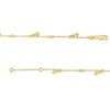 Thumbnail Image 3 of 1/6 CT. T.W. Diamond Dangle Station Anklet in 10K Gold – 10"