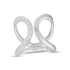 Thumbnail Image 1 of 1/3 CT. T.W. Diamond Curved Open Ring Sterling Silver - Size 7