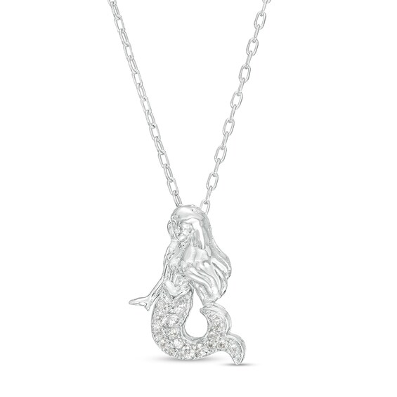 1/15 CT. T.w. Diamond Mermaid Pendant in Sterling Silver