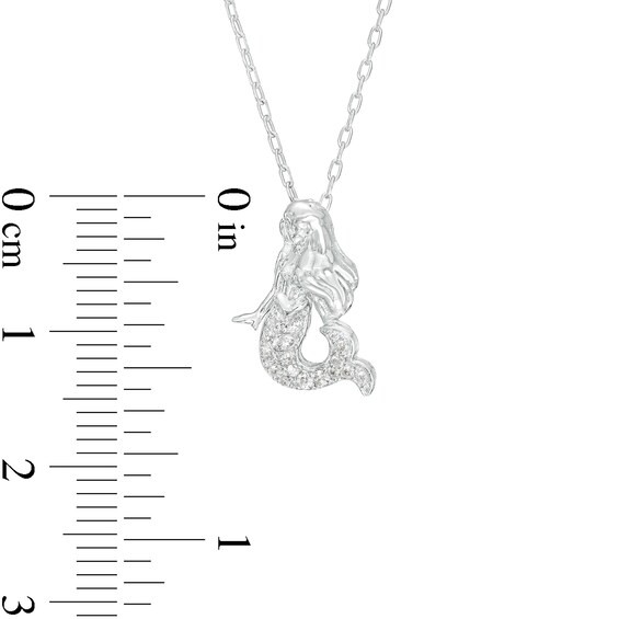 1/15 CT. T.w. Diamond Mermaid Pendant in Sterling Silver