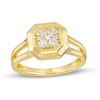 Thumbnail Image 1 of 1/4 CT. T.W. Diamond Octagon Frame Split Shank Ring in 10K Gold