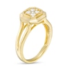 Thumbnail Image 3 of 1/4 CT. T.W. Diamond Octagon Frame Split Shank Ring in 10K Gold