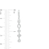 Thumbnail Image 3 of 3/8 CT. T.W. Diamond Multi-Shaped Dangle Drop Earrings in 10K White Gold