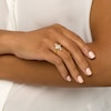 Thumbnail Image 2 of 1/3 CT. T.W. Diamond Multi-Shaped Linear Cluster Split Shank Ring in 10K Gold