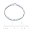 Thumbnail Image 3 of Lab-Created Opal and Infinity Alternating Link Line Bracelet in Sterling Silver - 7.5"