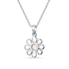 Thumbnail Image 2 of Lab-Created Opal Daisy Pendant in Sterling Silver