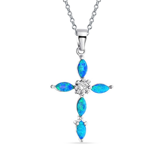 Giani Bernini Cubic Zirconia Marquise Cross Pendant Necklace in