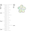 Thumbnail Image 3 of Lab-Created Opal Inlay Plumeria Stud Earrings in Sterling Silver