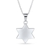 Thumbnail Image 2 of Blue Lab-Created Opal Inlay Star of David Pendant in Sterling Silver