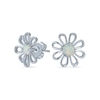 Thumbnail Image 1 of Lab-Created Opal Daisy Stud Earrings in Sterling Silver