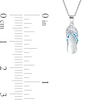 Thumbnail Image 3 of Blue Lab-Created Opal Inlay Flip Flop Pendant in Sterling Silver