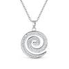 Thumbnail Image 2 of Blue Lab-Created Opal Inlay Spiral Pendant in Sterling Silver