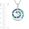 Thumbnail Image 3 of Blue Lab-Created Opal Inlay Spiral Pendant in Sterling Silver