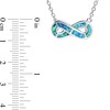 Thumbnail Image 3 of Blue Lab-Created Opal Inlay Infinity Symbol Pendant in Sterling Silver