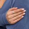 Thumbnail Image 2 of 1/3 CT. T.W. Diamond Split Shank Pretzel Knot Ring in Sterling Silver