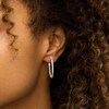 Thumbnail Image 2 of 1 CT. T.W. Baguette and Round Diamond Inside-Out Hoop Earrings in 10K White Gold