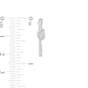 Thumbnail Image 3 of 1/3 CT. T.W. Diamond Pretzel Knot Hoop Earrings in Sterling Silver