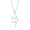 Thumbnail Image 1 of 1/4 CT. T.W. Diamond Snake Pendant in 10K White Gold