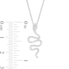 Thumbnail Image 3 of 1/4 CT. T.W. Diamond Snake Pendant in 10K White Gold