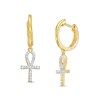 Thumbnail Image 1 of 1/5 CT. T.W. Diamond Ankh Drop Earrings in 10K Gold